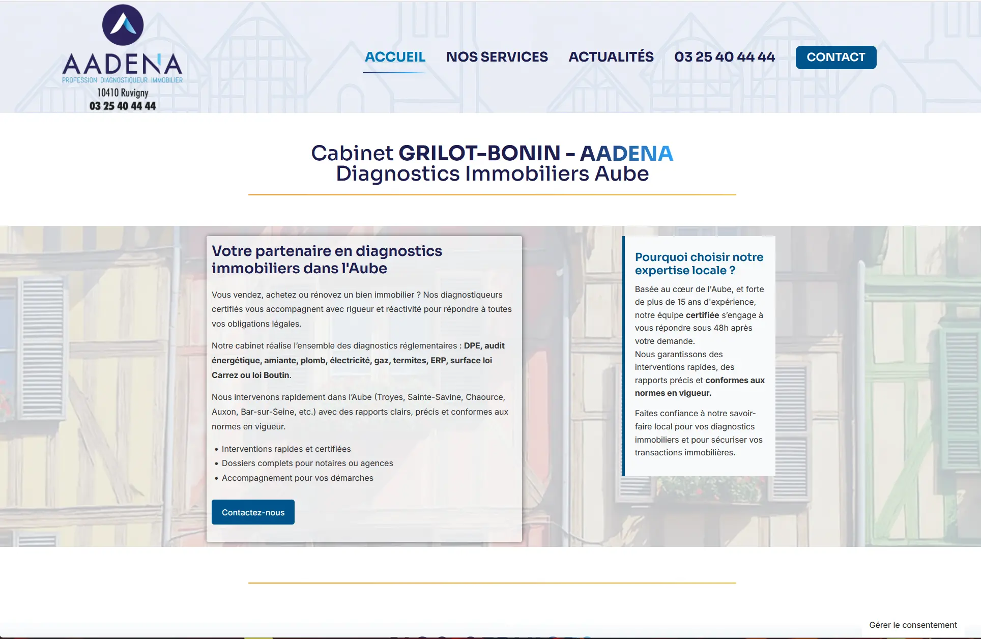 Accueil site web aadena10 